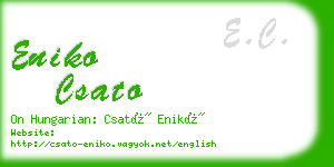 eniko csato business card